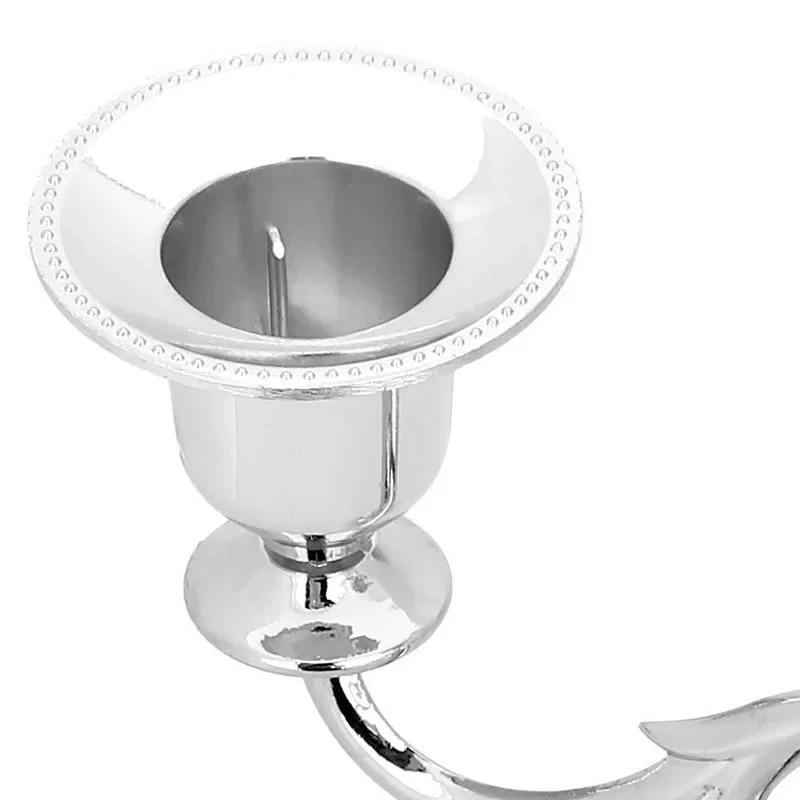 Candelabros de Metal europeos, decoraciones de boda de Navidad altas Retro antiguas, candelabros dorados y plateados, 1 ud.