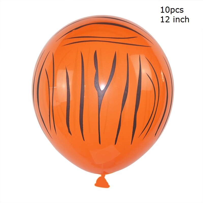 1 sæt jungle fødselsdagsbannere dyr guirlande fødselsdag papir vimpel palmeblad flag bunting baby shower safari dyr dekoration: Latex ballon b