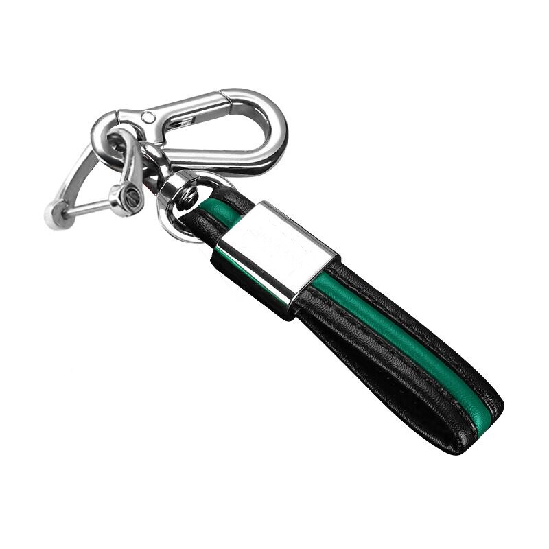 Lær + tpu bilnøkkel dekselveske til volkswagen vw polo tiguan passat  b5 b6 b7 golf eos scirocco jetta  mk6 octavia tilbehør: Grønn nøkkelring