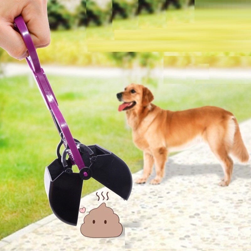 Recogedor de mascotas de 28 cm de largo, utensilio para recoger excrementos, pala con mango para limpiar residuos de animales, perros, cachorros, recolector de gatos al aire libre, herramientas de limpieza