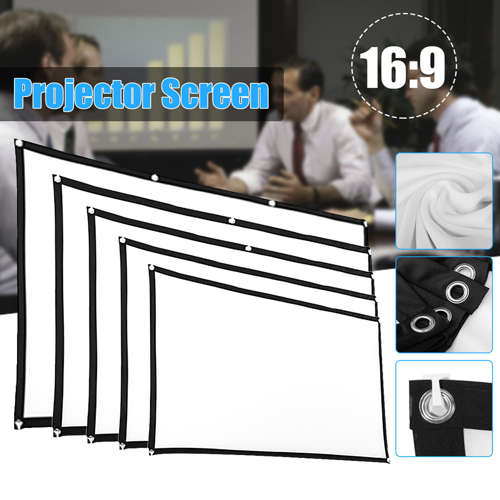 72inch HD Projector Screen Cloth 16:9 Home Cinema Theater Projection Portable Screen Brightness For Home Beamer Accessories