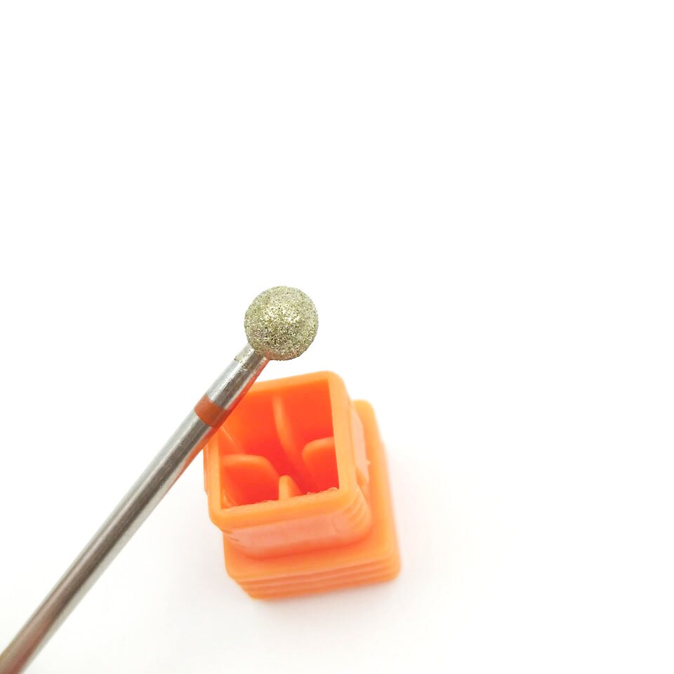 HYTOOS, 5,0mm, Bola de diamante, broca para uñas, fresa rotativa, limpieza de cutícula, cortadores para manicura, accesorios, herramientas de belleza para uñas, molinos