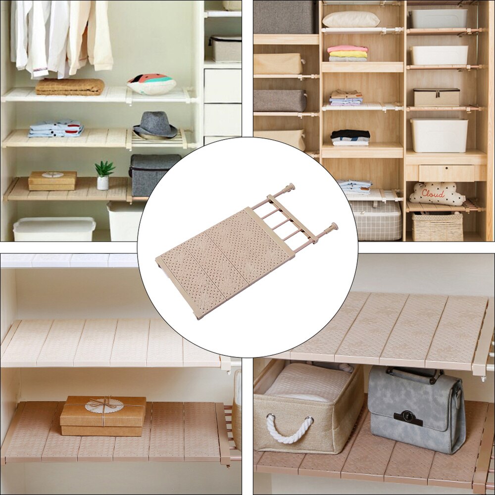 1pc extensible rétractable pratique utile réglable garde-robe séparateur armoire support étagère placards étagère diviseur pour intérieur C