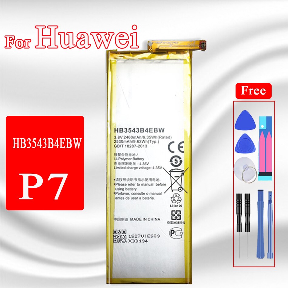 HB356687ECW HB366481ECW batería para Huawei P7 P8 P9 P10 P20 P30 Lite P10 P20 más P20 P30 Pro P9 Lite mini batería + herramientas: P7