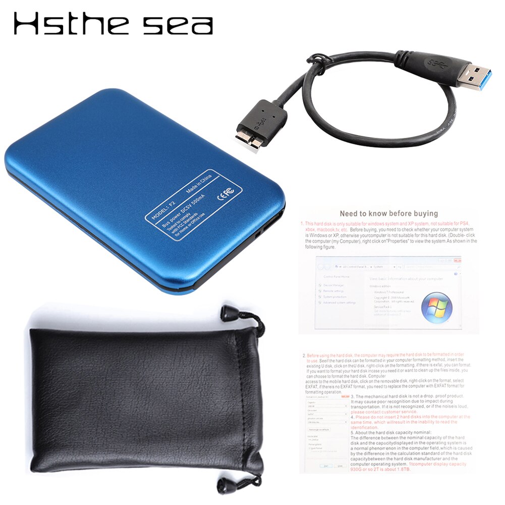 Portable 2.5 inch Hard Drive Case Mobile HDD USB 3.0 to SATA External Enclosure for School Office Working Ornaments