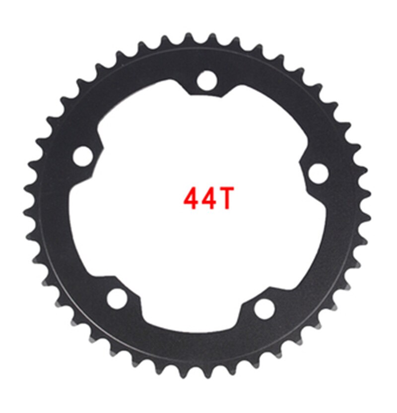Fixed Gear Bicycle Chainring Single Speed Bike 130 BCD Chain Wheel Fixie 44T 46T 48T 1/2X1/8&quot; Crankset Plate BIke Spare Parts: 44T BK