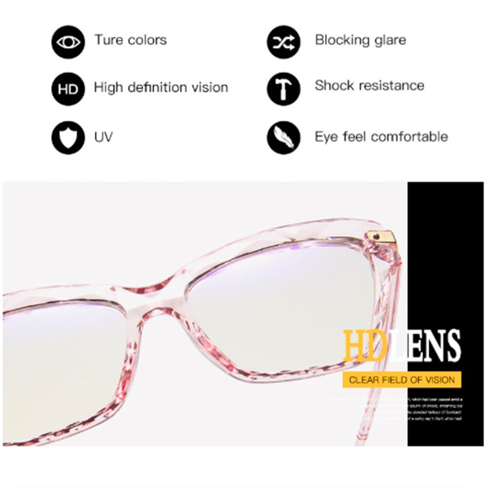 Cat Eye Anti Blue Light Glasses Black Frame Blue ray Blocking Computer Glasses Gaming Goggles UV400