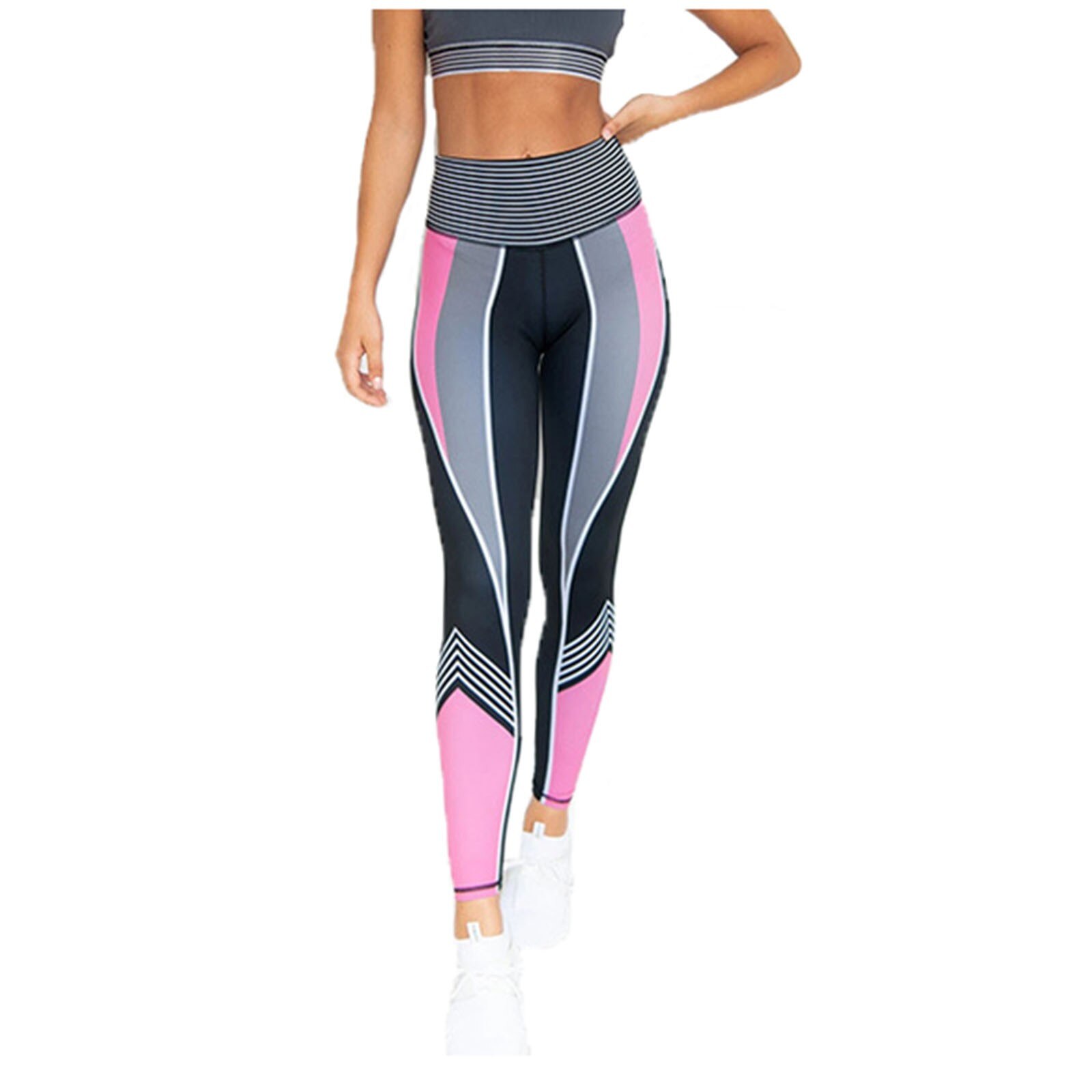 Pantaloni da donna stampa sport compressione fitness palestra allenamento elasticizzato vita alta sport donna fitness pantaloni da donna ghette # BL3: L