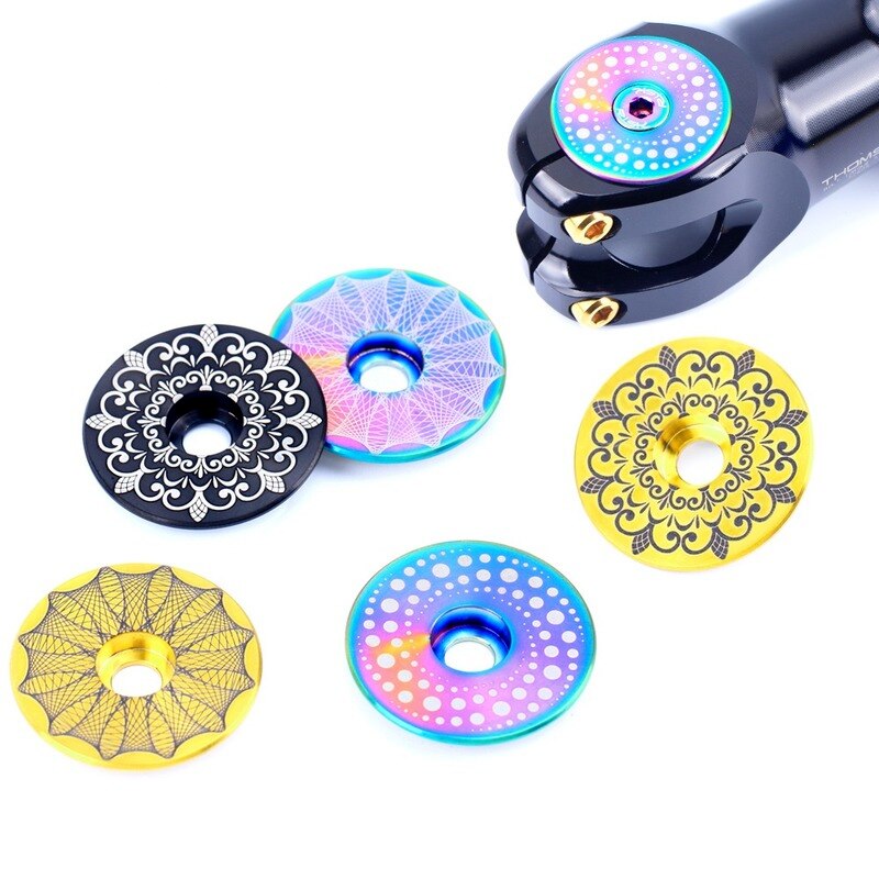 RISK Bicycle Stem Top Cap Headset Cover Titanium Alloy Bolt Road MTB Bike 28.6mm 1 1/8" Front Fork Head Tube Superlight Ti Screw