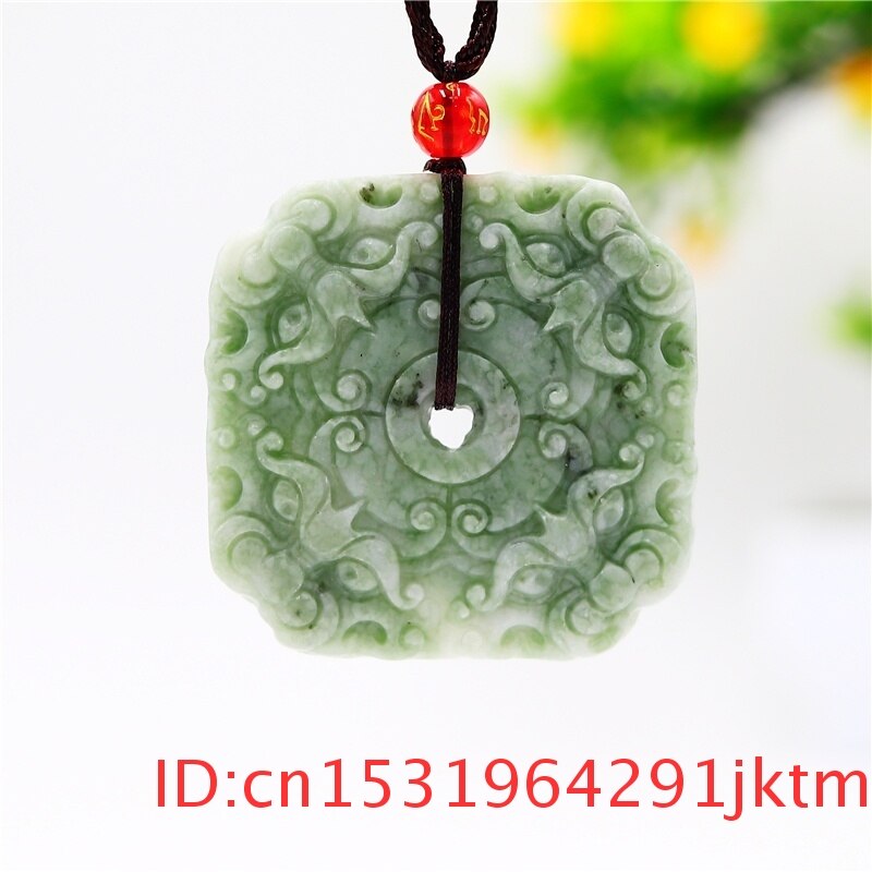 Jade tiger vedhæng halskæde naturlige smykker kvinder charme udskåret kinesisk amulet grøn til dobbeltsidede mænd