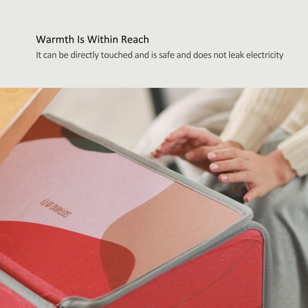 Sothing Electric Foot Warmer Adjustable Thermostat Folding Flat Space Heater Office Under Desk Feet Warmer Silence Operation