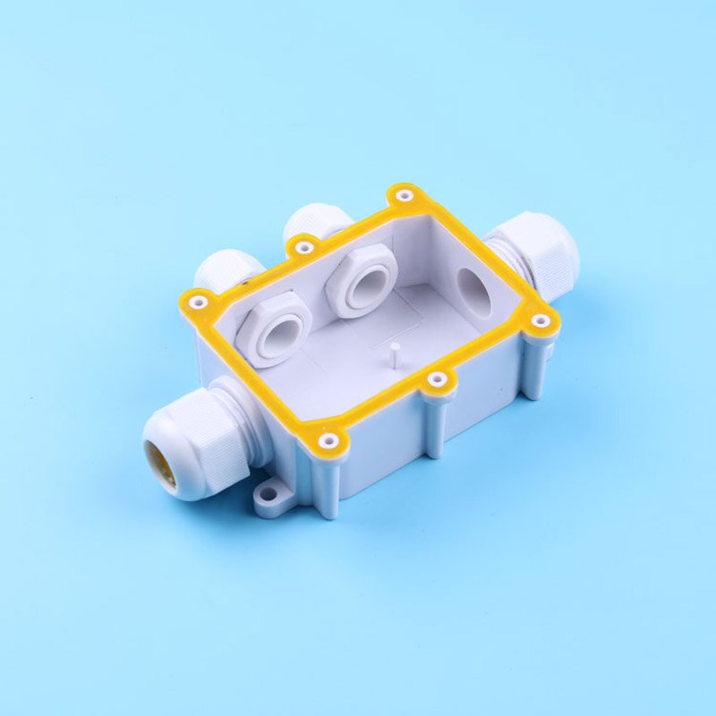 IP68 Black White Transparent Waterproof Plastic Outdoor Cable Wire Connector Gland Electrical 4-Cable Junction Box with Terminal