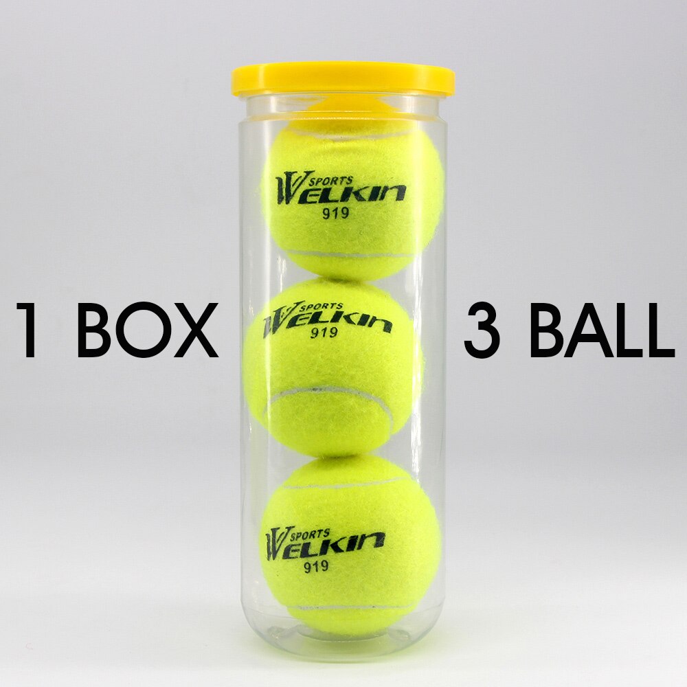 WELKIN-balle élastique de Tennis en caoutchouc, balle élastique Durable pour la pratique du Tennis, école de plaisir Club compétition, 3 pièces/lot: 3 pcs balls