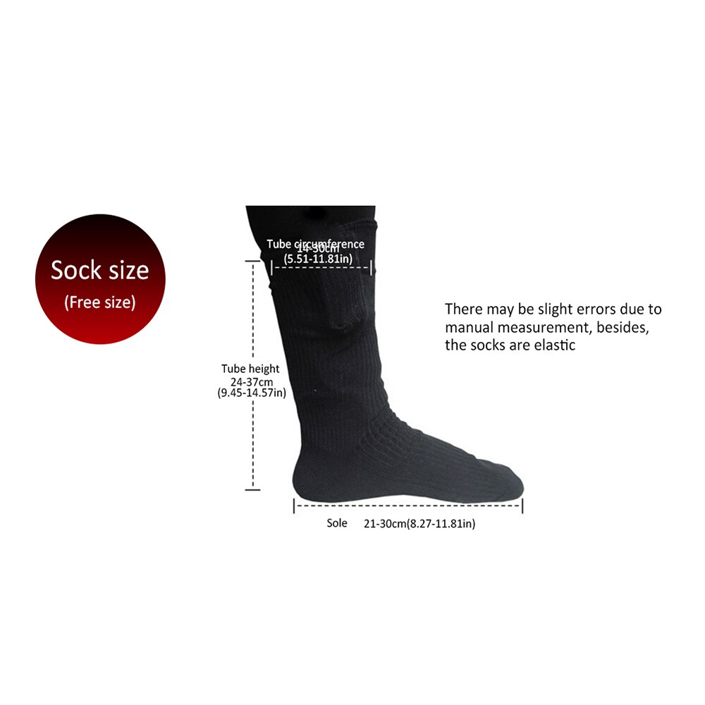 Battery Operated Thermal Cotton Heated Socks Battery Heated Boot Socks Feet Foot Warmer Electric Heater Rechargable Winter Socks