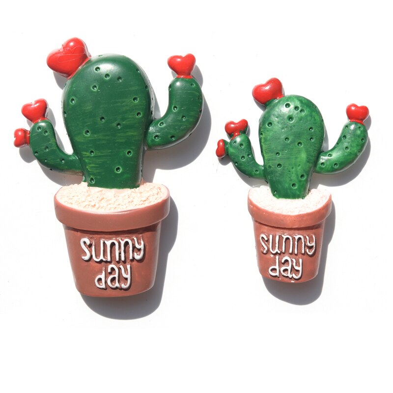 7 Pcs/1 set cactus fridge magnet cartoon refrigerator magnets stickers strong office photo magnet Message board posted
