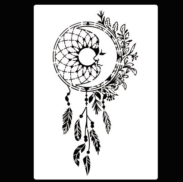 A4 size Stencil for Wall Painting Scrapbooking Stamp Album Decorative Embossing Craft Paper DIY Flower Label Stencils: 704