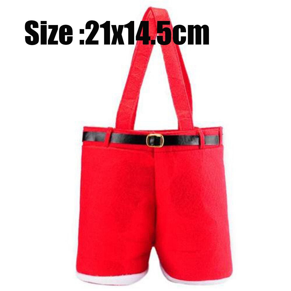 1Pc Kerst Grote Jumbo Vilt Santa Zak Kinderen Xmas Snoep Kous Tas Prachtige Kerstman Oversized Bos tas: Santa Pants L