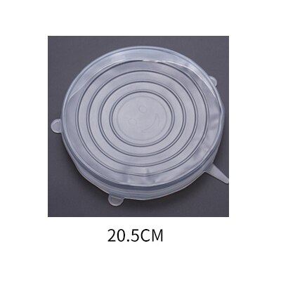 6 Pcs Silicone Cover Lids Reusable Fresh Keeping Silicone Stretch Lids Caps For Food Pot Dish Kitchen Accessories: 20.5cm