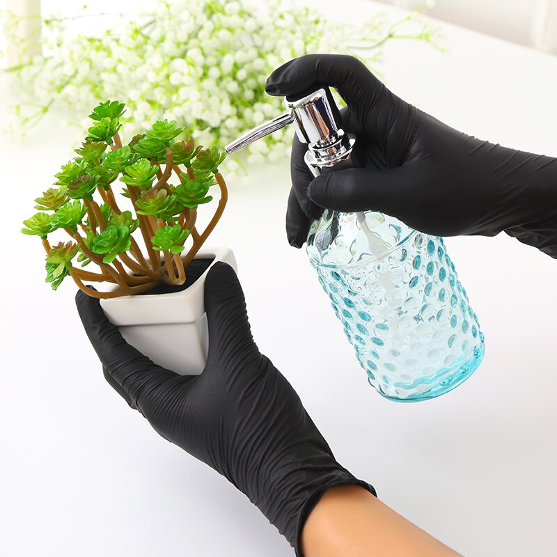 The disposable gloves Thickening nitrile odorless chemical laboratory food labor protection gloves to pack 100 mail