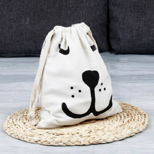 Cotton Linen Drawstring Sack Bag Food Clothes Outdoor Travel Storage Hand Bag