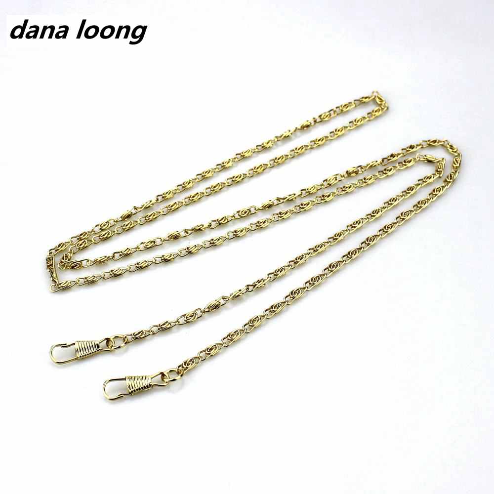1 stück Über Länge 120 CM Breite 0,3 cm Ersatz Metall Verdreht Geldbörse Kette Für Schulter Kreuz Körper Handtaschen Tasche zubehör: golden