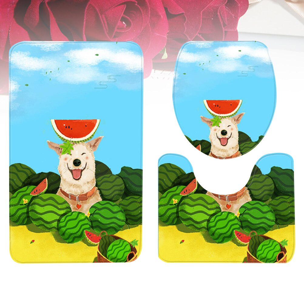 Badkamer Matten Set Anti-Slip Duurzaam Hond Vloermat Wc Mat Voor Badkamer Wc