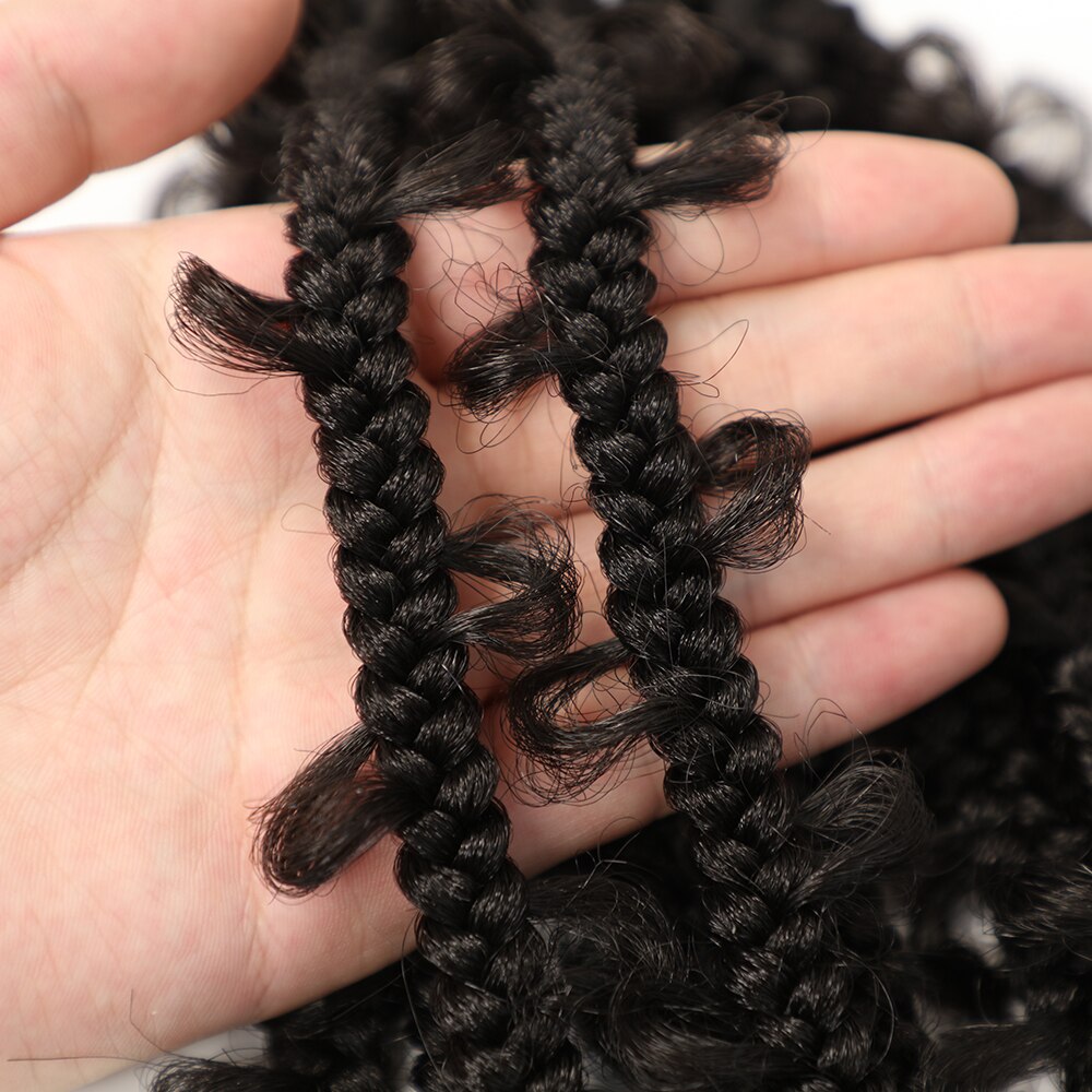 Synthetic 12" Butterfly Locs Crochet Hair Distressed Butterfly Locs Crochet Braids Goddess Pre Looped Bob Locs Pre-Twist Braid