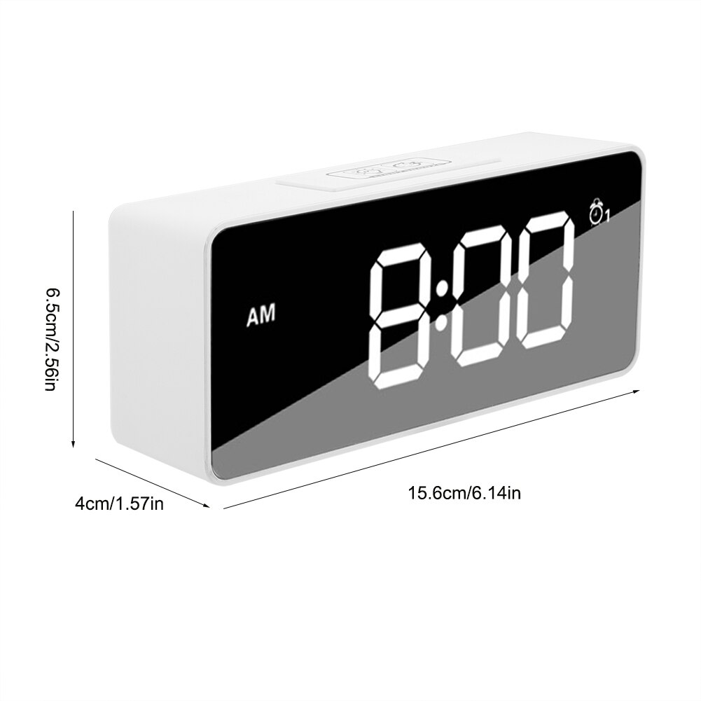USB LED Alarm Clock Digital Music Snooze Table Clock Alarm Clock Night Light Backlight Display Home Decoration Clock