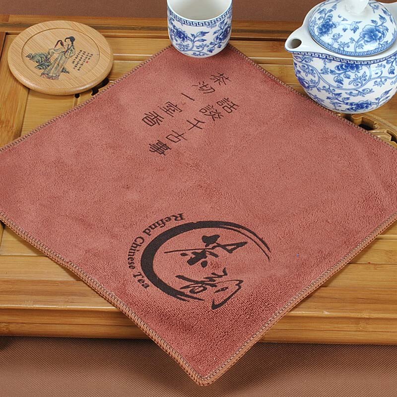 Tea Cloth Absorbent Strong Tea Napkins Tea Set Accessories Nice Tea Towels 1 PCS Fiber 30*30cm: coffee