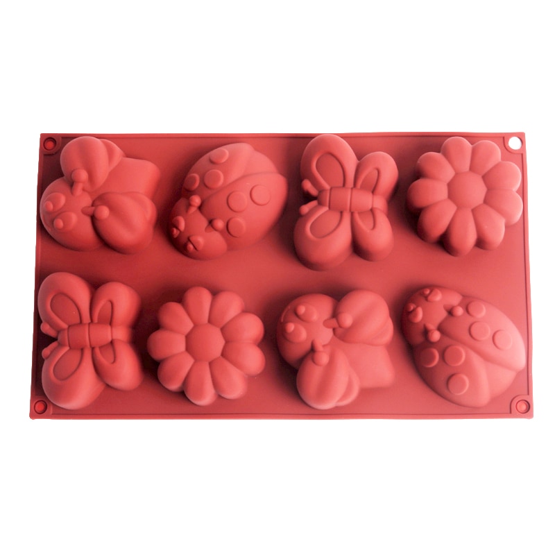 Moldes de silicona para jabón 8 cavidades DIY Chocolate Hacer Dulces molde para hornear pasteles herramientas