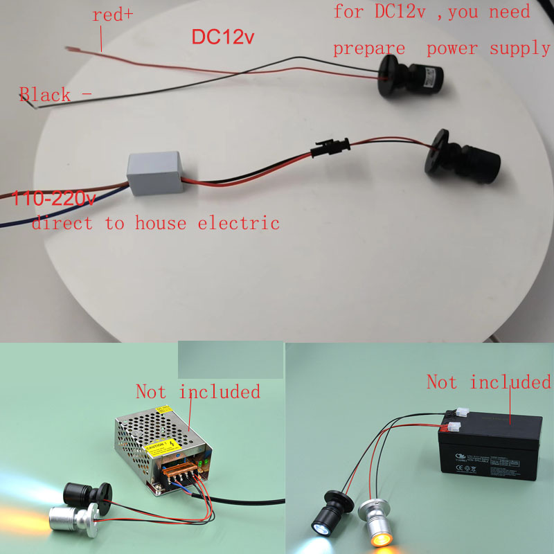 LED 3W Spotlights AC85-265V Led Ceiling Down Light DC12V Cabinet Counter Showcase Jewelry Lamp