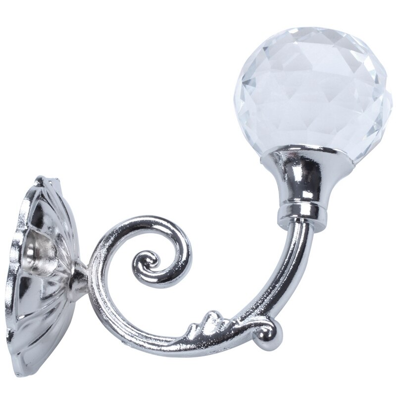 2Pcs Metall Kristall Glas Unterstützung Haken Vorhang Halter Tieback Haken