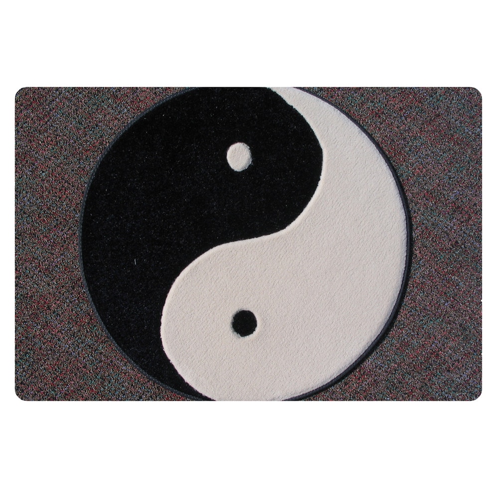 Microfiber Yin en Yang Roddels Taiji Diagram Tapijt Tai chi Achthoekige Boeddhistische Yoga Tapijten Besteld Zwart-wit Tapijten