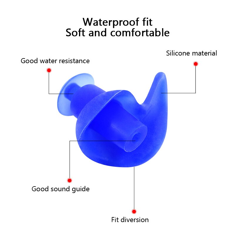 Weiche Ohrstöpsel Silikon Wasserdichte Ohrstöpsel Staub-nachweisen Ohr Umwelt Sport Stecker Tauchen Wasser Sport Schwimmen Schwimmbad Zubehör