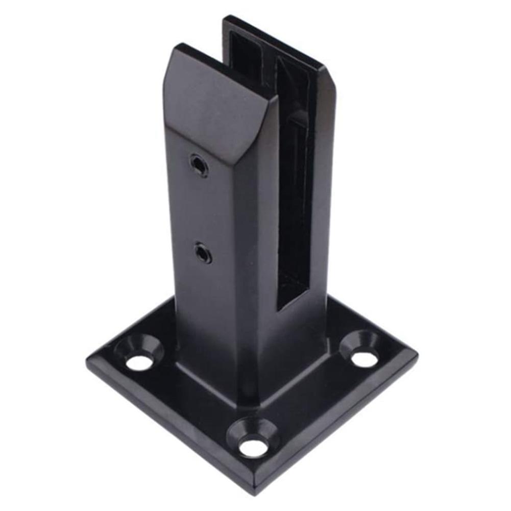 Black Stainless Steel Clamp,Glass Panel Pool Fence Staircase Bracket Spigot Balustrade Floor Deck Mount Support Clamp Square