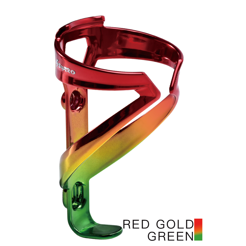 Fahrrad Leichte Flasche Käfige MTB Fahrrad Aluminium Legierung Trinken Wasser Flasche Gestell Reiten Bunte Wasserkocher Halfter Halterung: rot gold grün