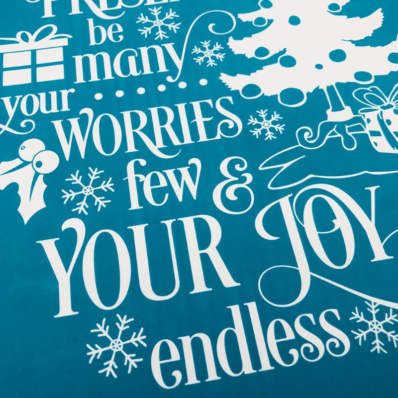 Christmas Tree Self-Adhesive Silk Screen Printing Stencil Reusable Sign DIY