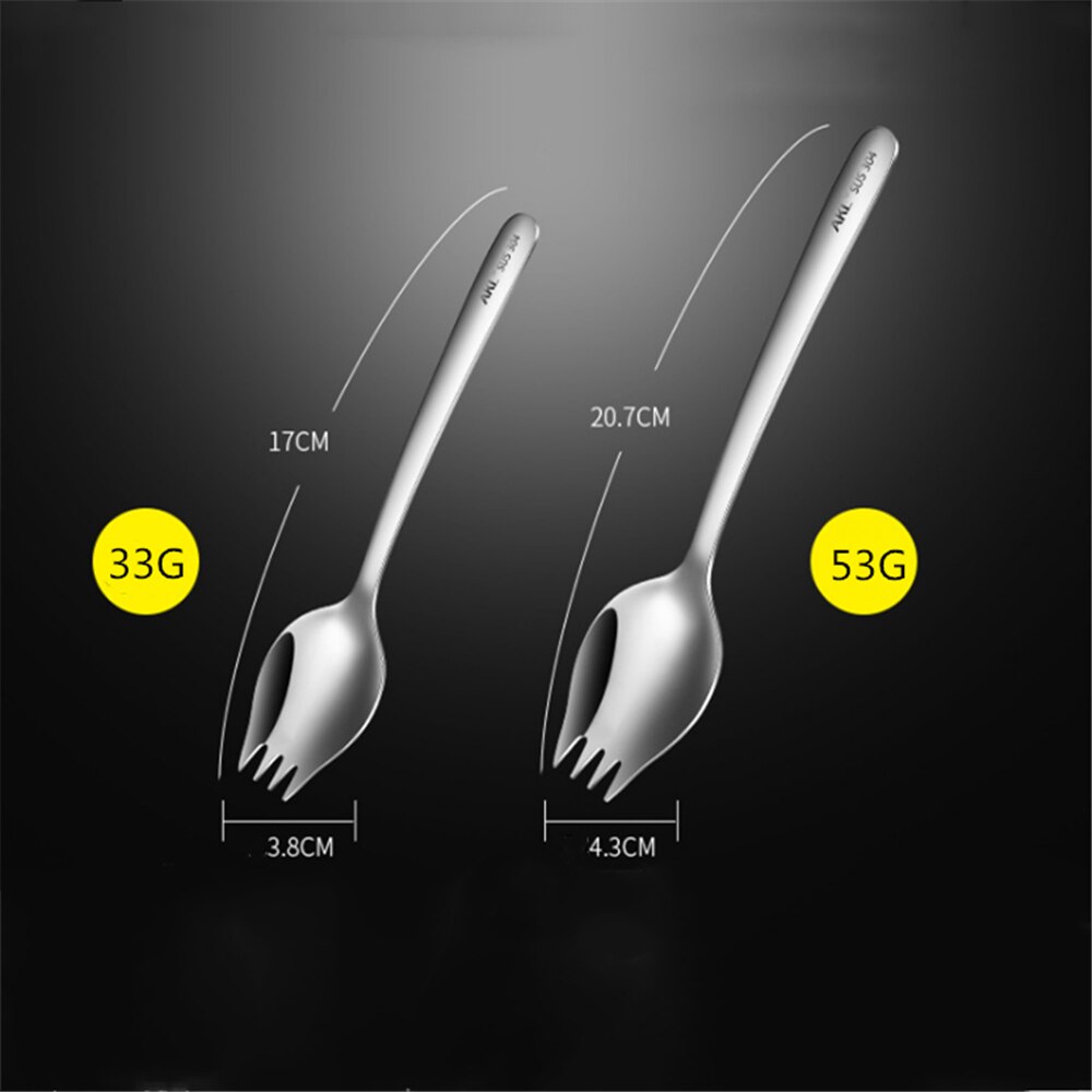 Fork Spoon Household Fork Spoon Integrated Spoon for Fruits Salad Integrated Spoon Spoon Set Big Salad Serving Spoon Tablespoon