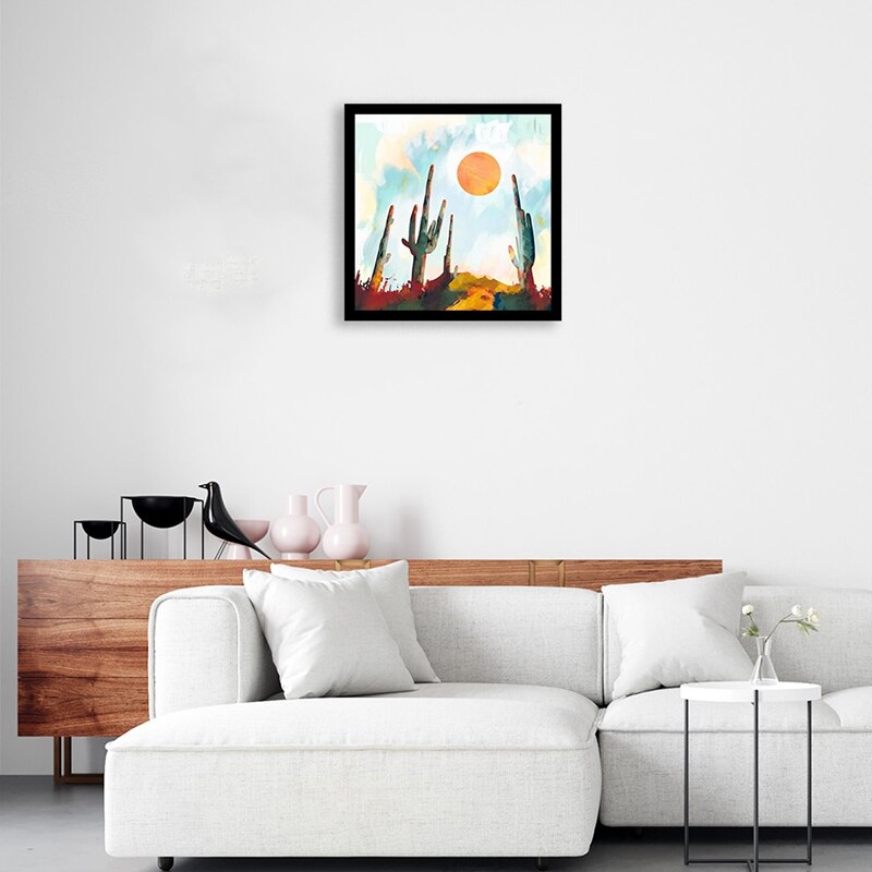 DIY Paint By Numbers, Canvas Painting Kit for Adults,Drawing Paintwork with Paintbrushes, Acrylic Pigment-Sun