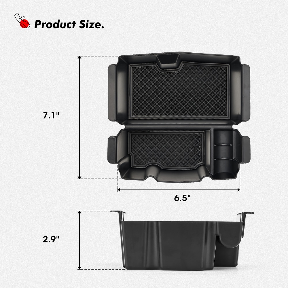 Center Console Organizer Tray For Jeep Wrangler JL/JLU Storage Box For Jeep Gladiator Car Accessories Armrest Box