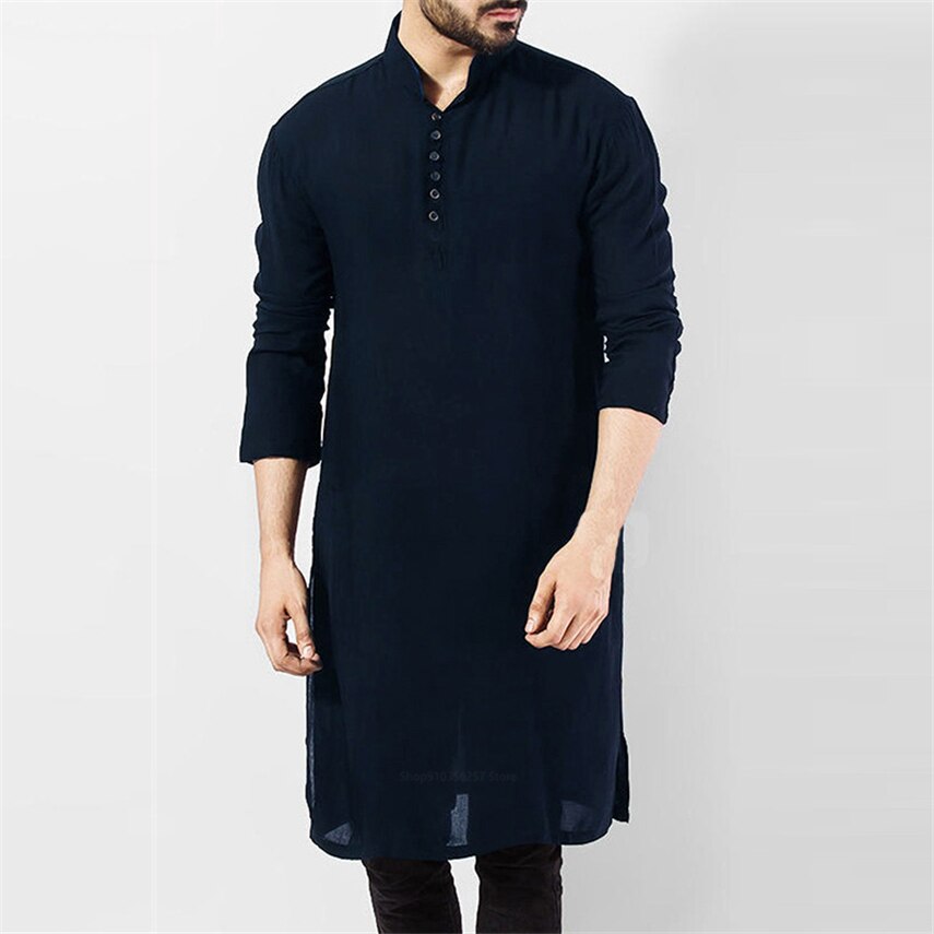 Lange gewaden voor mannen, arabische moslim, karftan, dubai, saoedi-arabië, effen, casual islamitische kleding voor mannen, arabische jubba thobe s -5xl