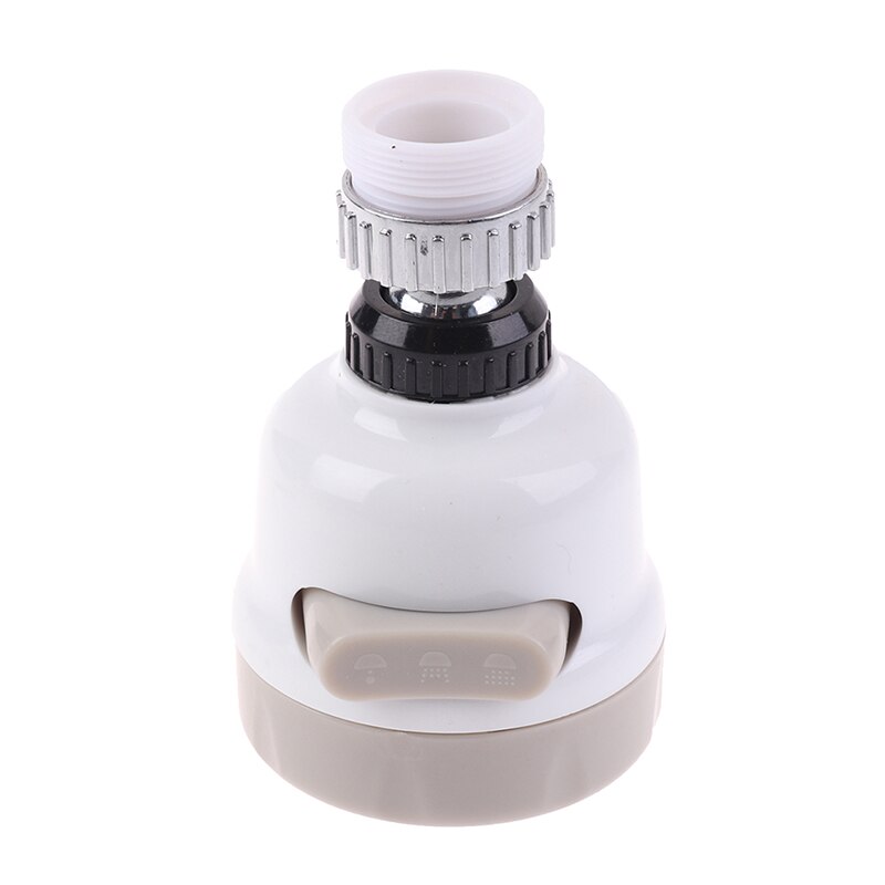 Verstelbare 360 Graden Water Tap Splash Filter Diffuser Keuken Tap Nozzle Draaibaar Keukenkraan Beluchter Sproeikop: WHITE