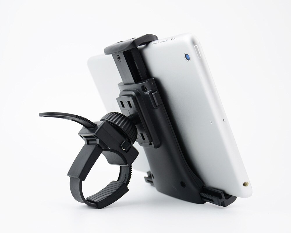 Universal Handlebar Mount for iPad iPhone Tablet 360 Degree 3.5” to 12” Expandable Pole Strap Phone Holder Indoor Cycling Gym