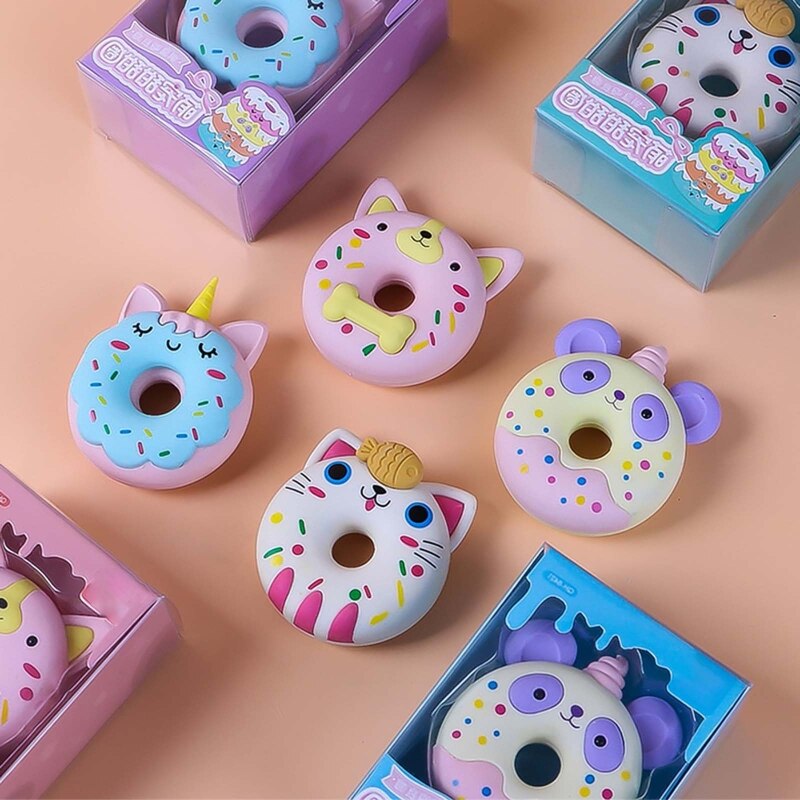 Practical Animal Rubber Donut Pattern Eraser for students Back to School