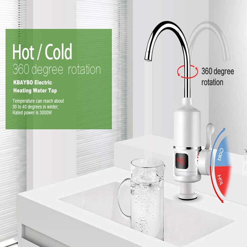 3000w øjeblikkelige tankløse elektriske vandvarmerhane køkken øjeblikkelig opvarmning vandhaner med led digitalt display eu plu