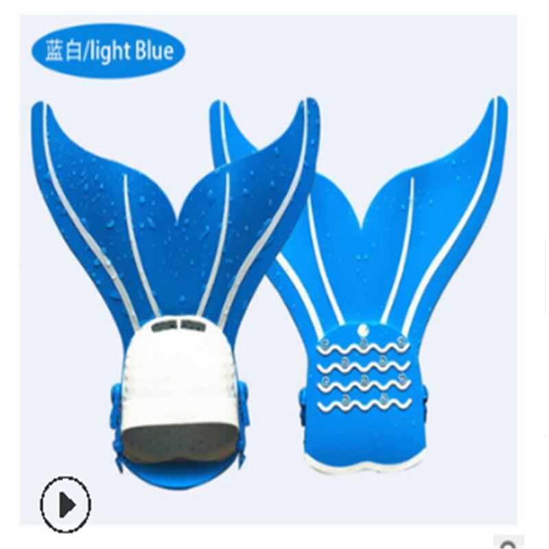 One Piece Whale Tail Fins Cartoon Mermaid Shaped Fins Children Swimming Training Fins: G
