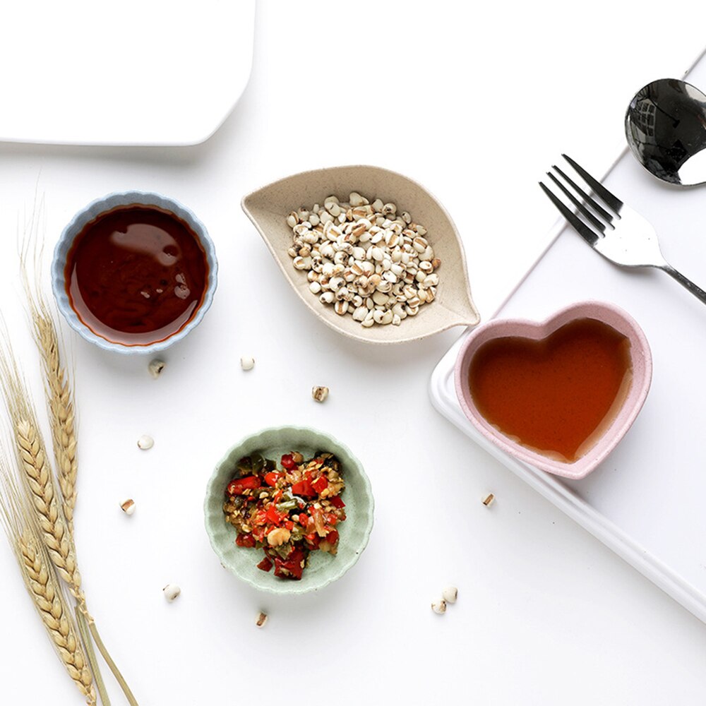 4Pcs Dip Clips Kitchen Bowl kit Tool Small Dishes Spice Clip For Tomato Sauce Salt Vinegar Sugar Flavor Spices