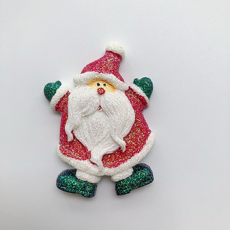 Aimants de réfrigérateur pour décoration de noël, accessoires en résine pour père noël, bricolage, ornements pour la maison,: Santa Claus