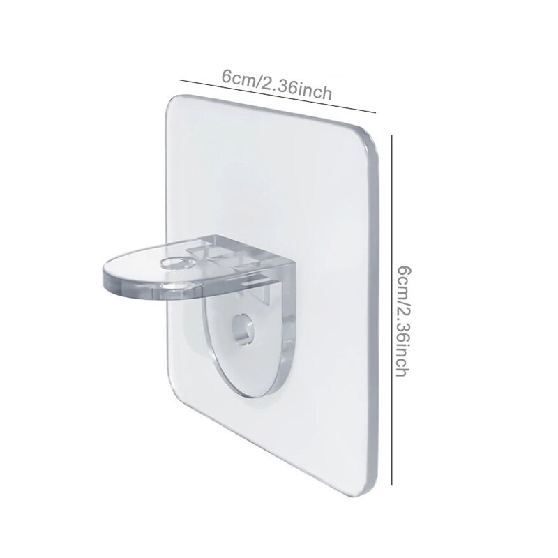 Ganchos de soporte adhesivos para estante, ganchos de pared sin clavos, para armario, 4/12 piezas