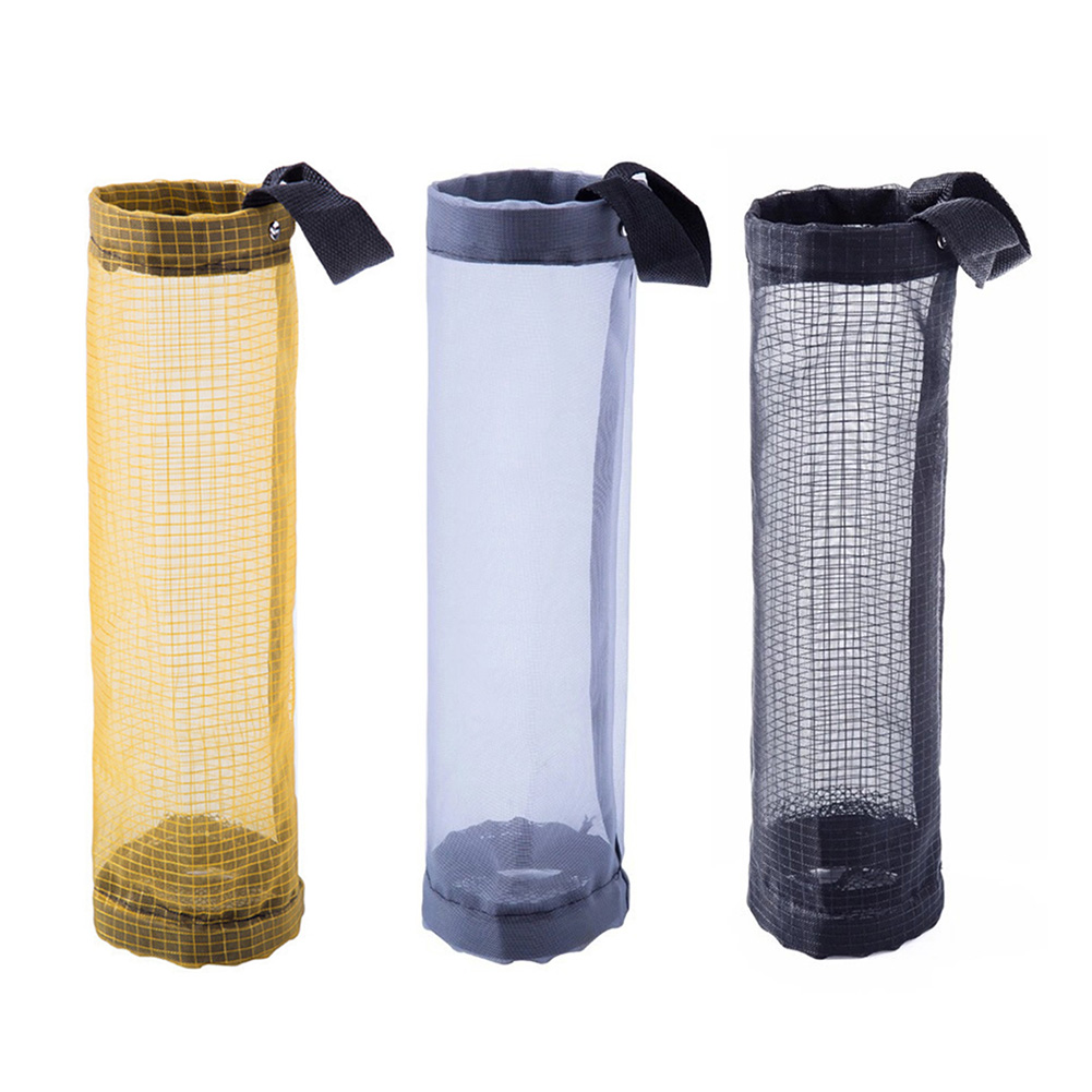 Home Grocery Bag Holder Wall Mount Plastic Bag Dispenser Hanging Storage Trash Garbage Bag For Household Kitchen Supplies